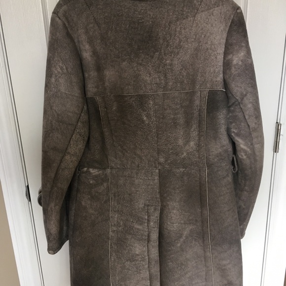 Sawyer of Napa Shearling Coat Grey - Picture 3 of 3